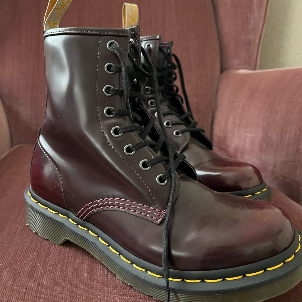 burgundy doc martens